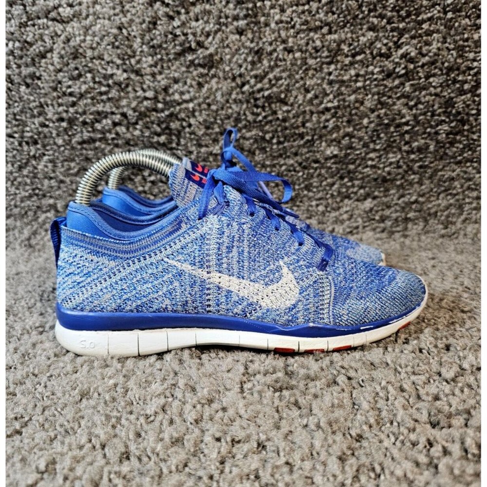 Nike Free TR Running Shoes Womens 7.5 Flyknit  Blue Sneakers 718785-403